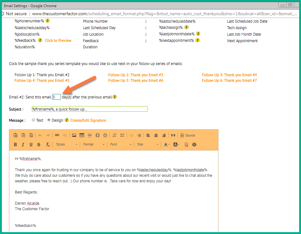 Automated Thank You Drip Emails - The Customer Factor